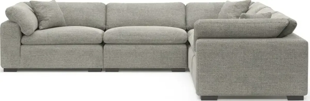 Plush Feathered Comfort 5-Piece Sectional - Pandora Pepper