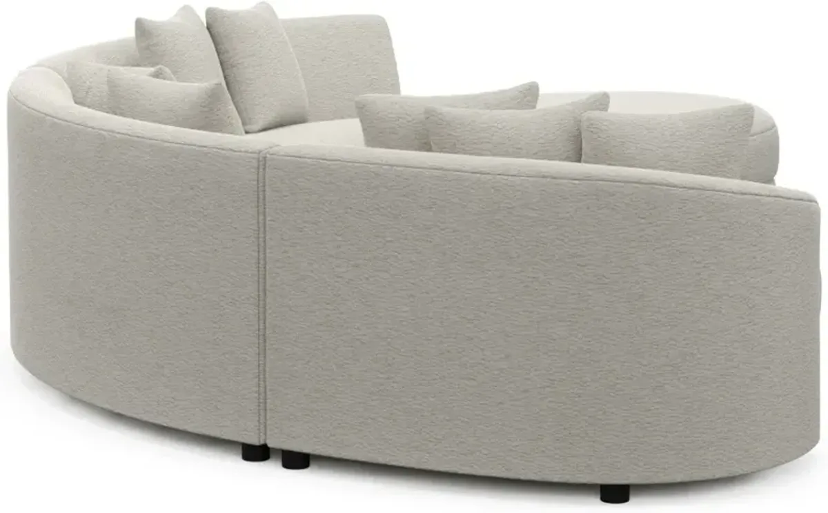 Allegra Foam Comfort 4-Piece Sectional with Right-Facing Chaise and Ottoman - Everton Grey