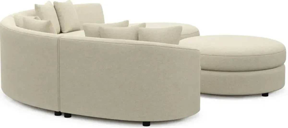 Allegra Foam Comfort 4-Piece Sectional with Right-Facing Chaise and Ottoman - Bridger Shell