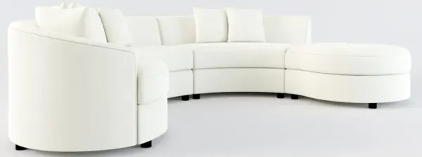 Allegra Foam Comfort 4-Piece Sectional with Right-Facing Chaise and Ottoman - Liv Arctic