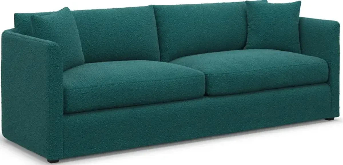 Benji Foam Comfort Sofa and Loveseat Set - Bloke Peacock