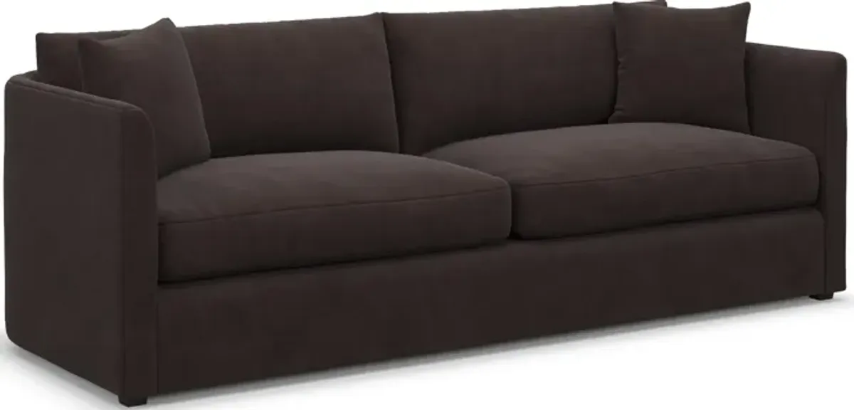 Benji Foam Comfort Sofa and Loveseat Set - Merrimac Dark Brown