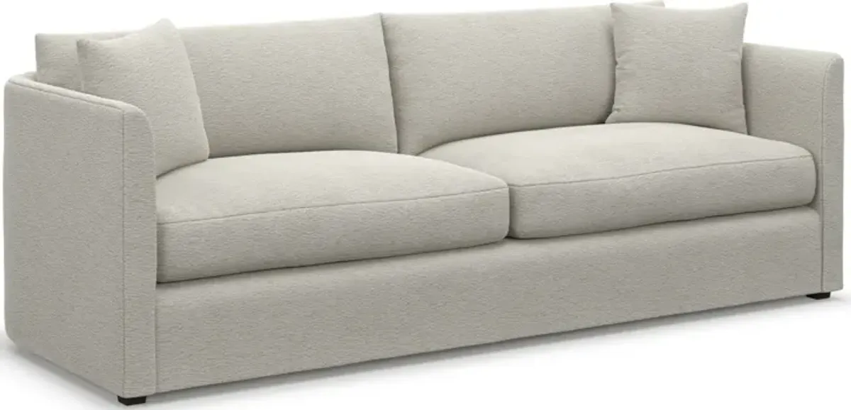 Benji Foam Comfort Sofa and Loveseat Set - Everton Grey