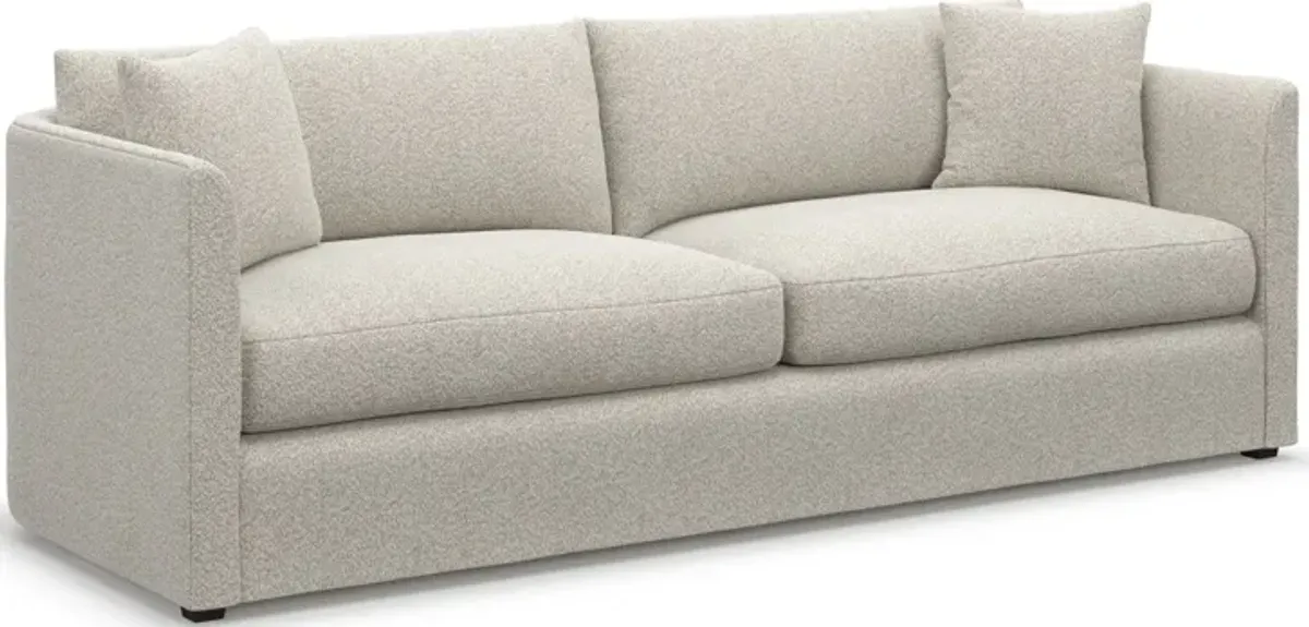 Benji Foam Comfort Sofa and Loveseat Set - Muse Stone