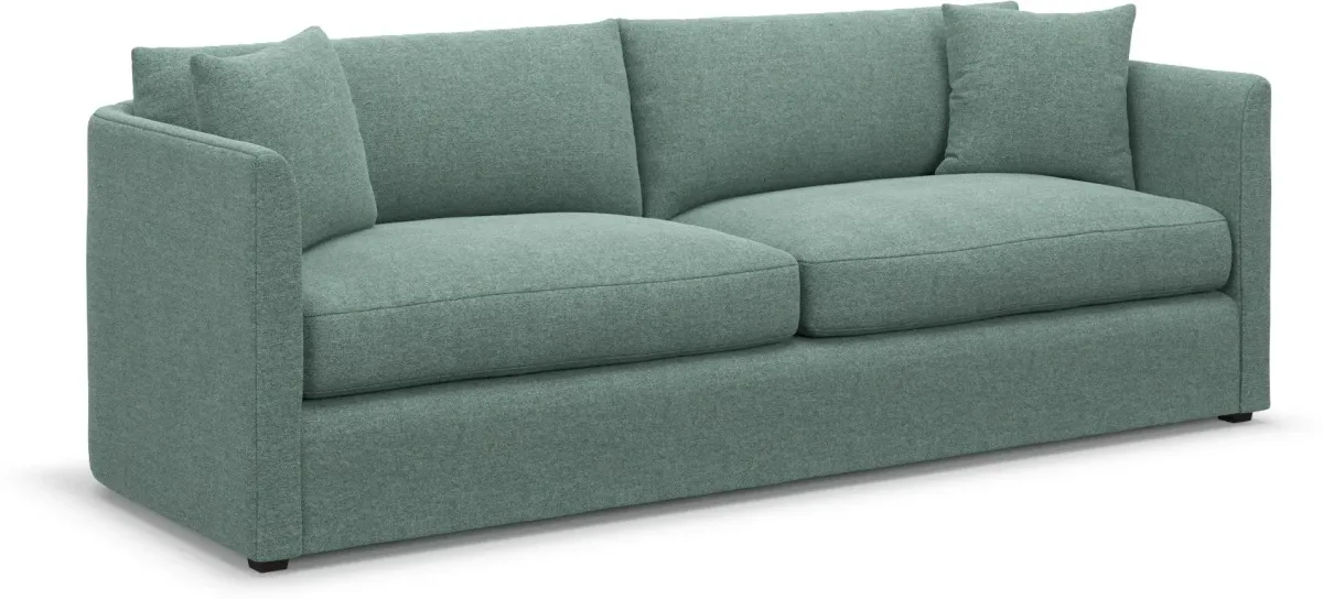 Benji Foam Comfort Sofa, Loveseat and Chair Set - Bridger Jade