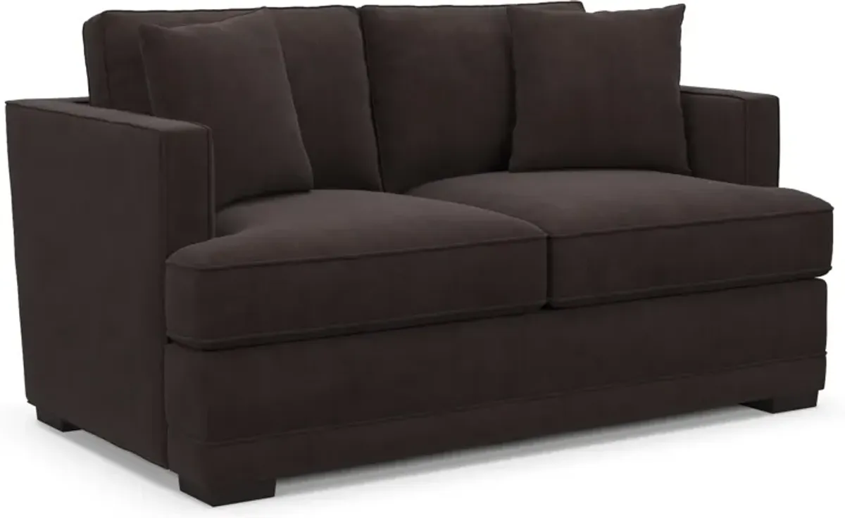 Pembroke Foam Comfort Loveseat - Merrimac Dark Brown