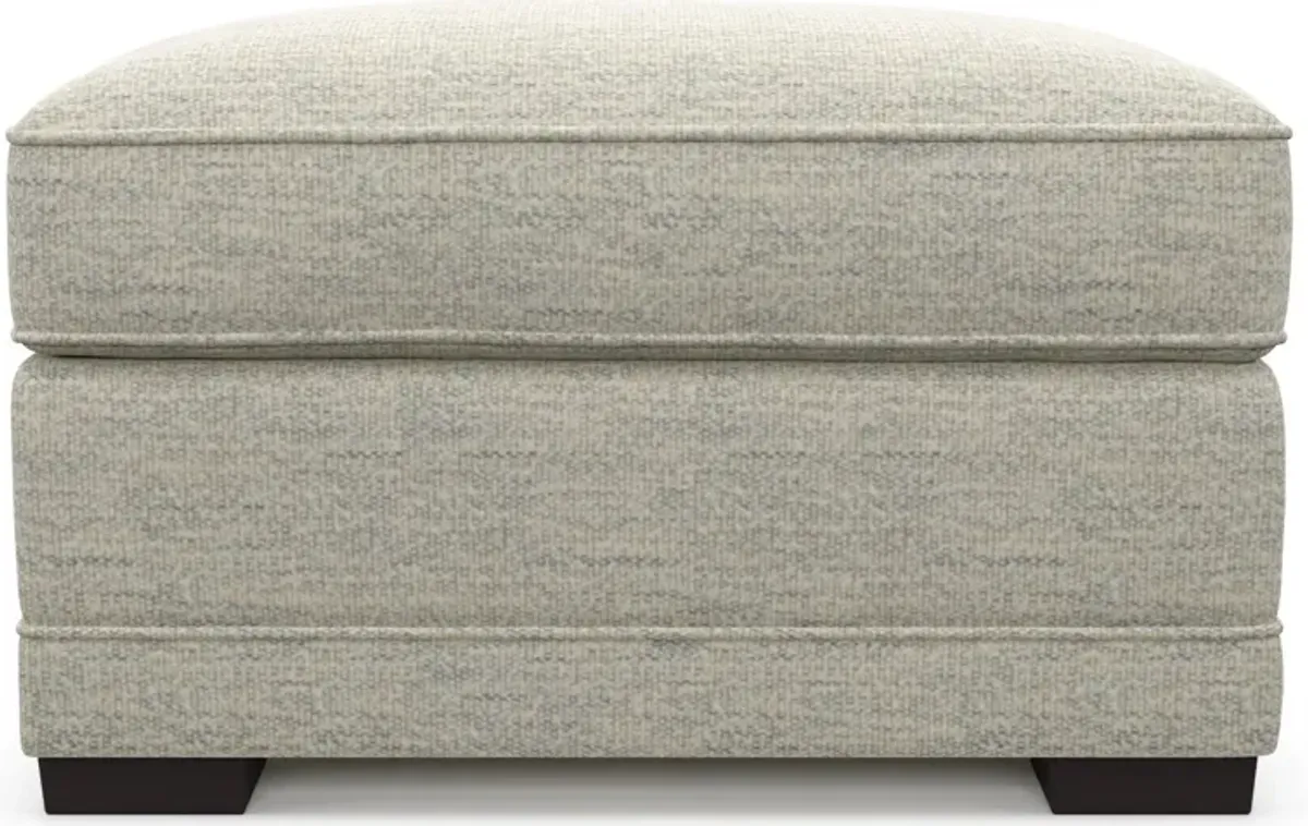 Pembroke Foam Comfort Ottoman - Merino Chalk