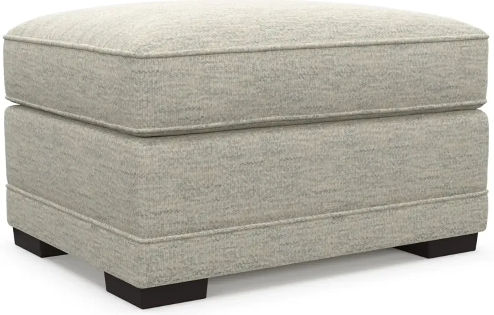 Pembroke Foam Comfort Ottoman - Merino Chalk