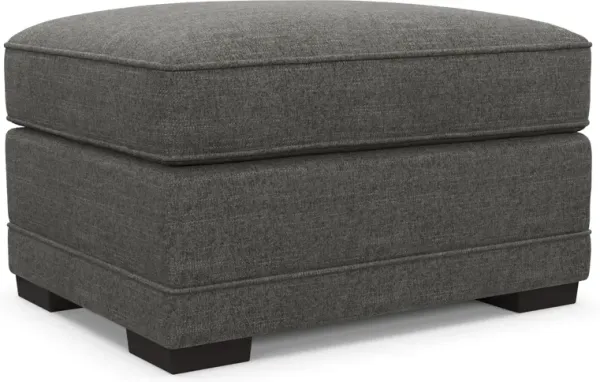 Pembroke Foam Comfort Ottoman - Curious Charcoal