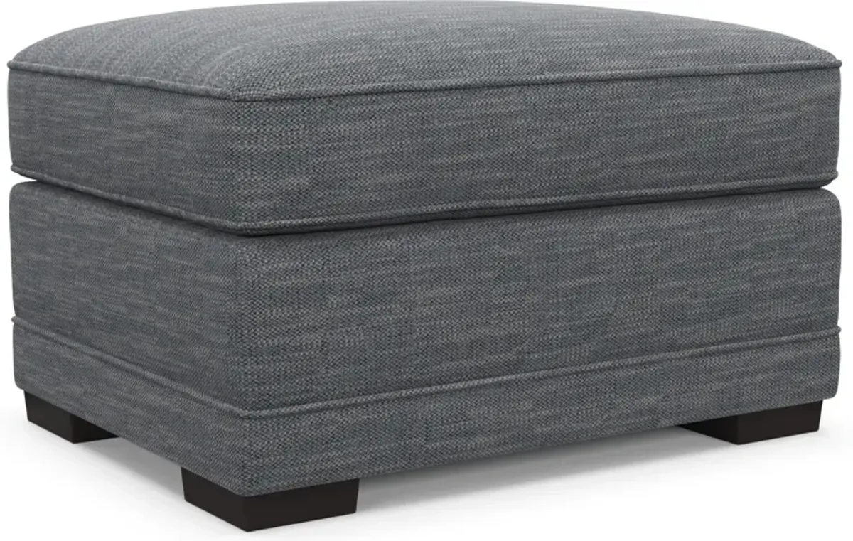 Pembroke Foam Comfort Ottoman - Dudley Indigo