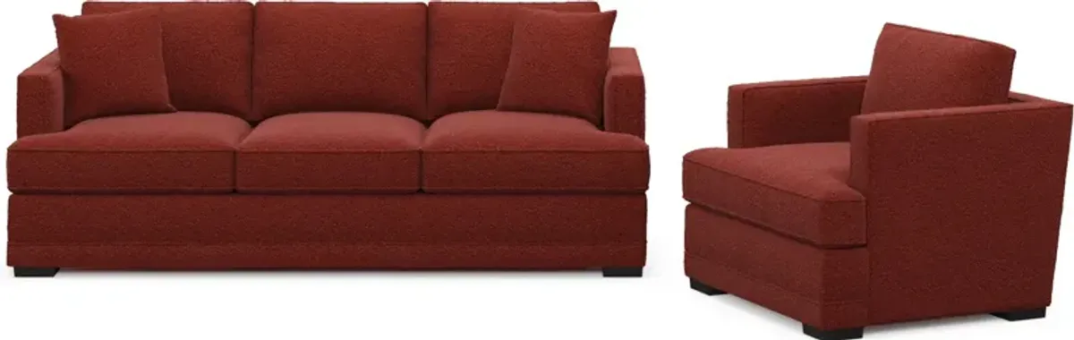 Pembroke Foam Comfort Sofa and Chair Set - Bloke Brick