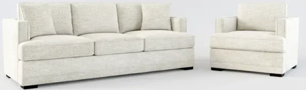 Pembroke Foam Comfort Sofa and Chair Set - M Ivory