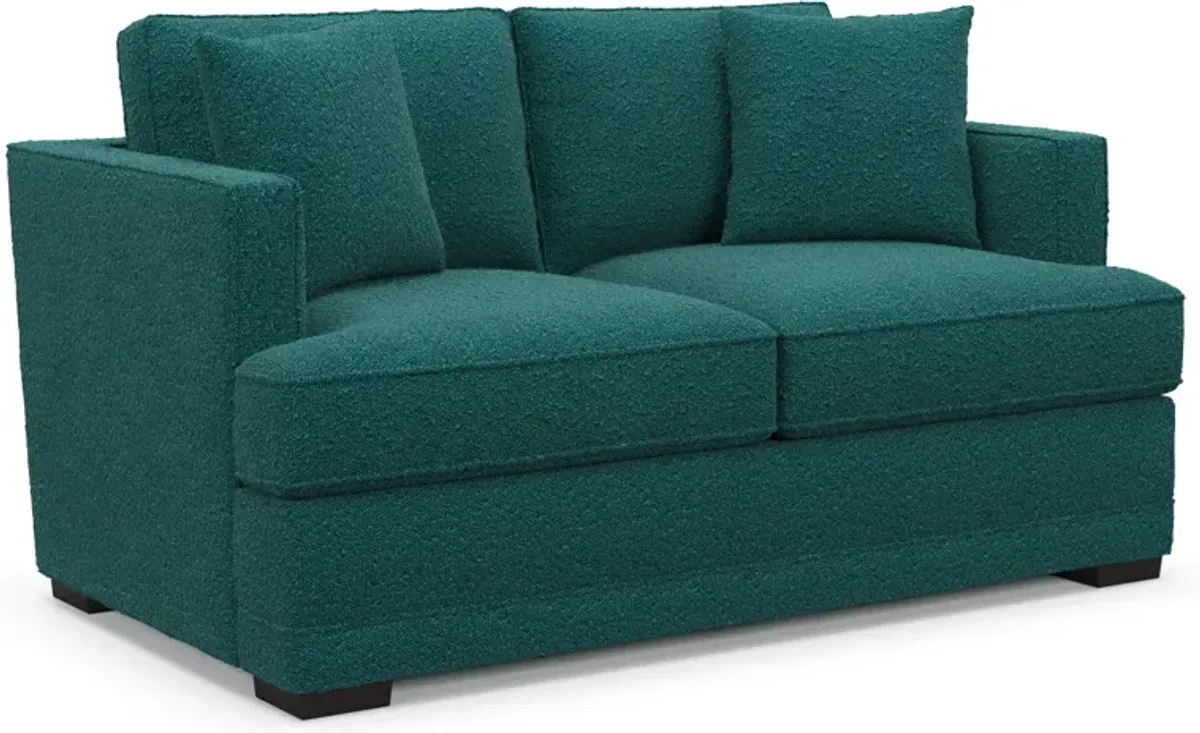 Pembroke Hybrid Comfort Loveseat - Bloke Peacock