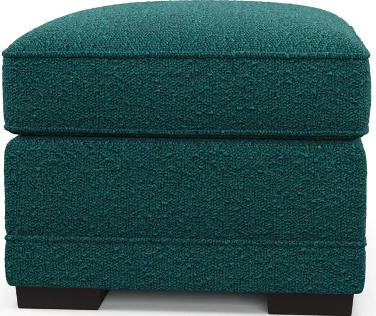 Pembroke Hybrid Comfort Ottoman - Bloke Peacock