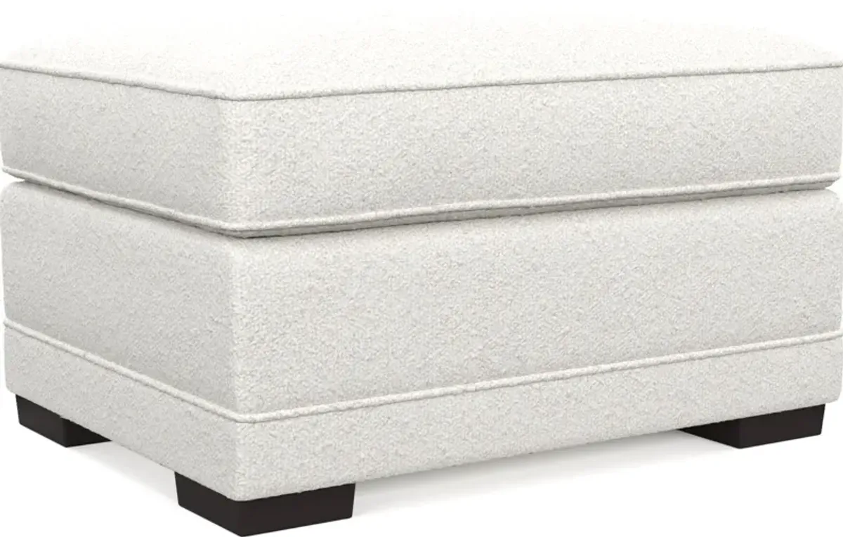 Pembroke Hybrid Comfort Ottoman - Bloke Snow