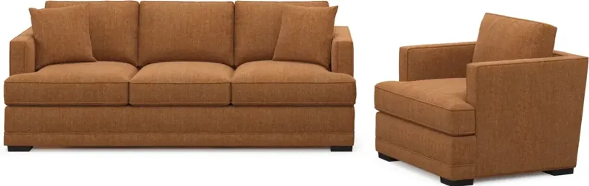 Pembroke Hybrid Comfort Sofa and Chair Set - Contessa Ginger