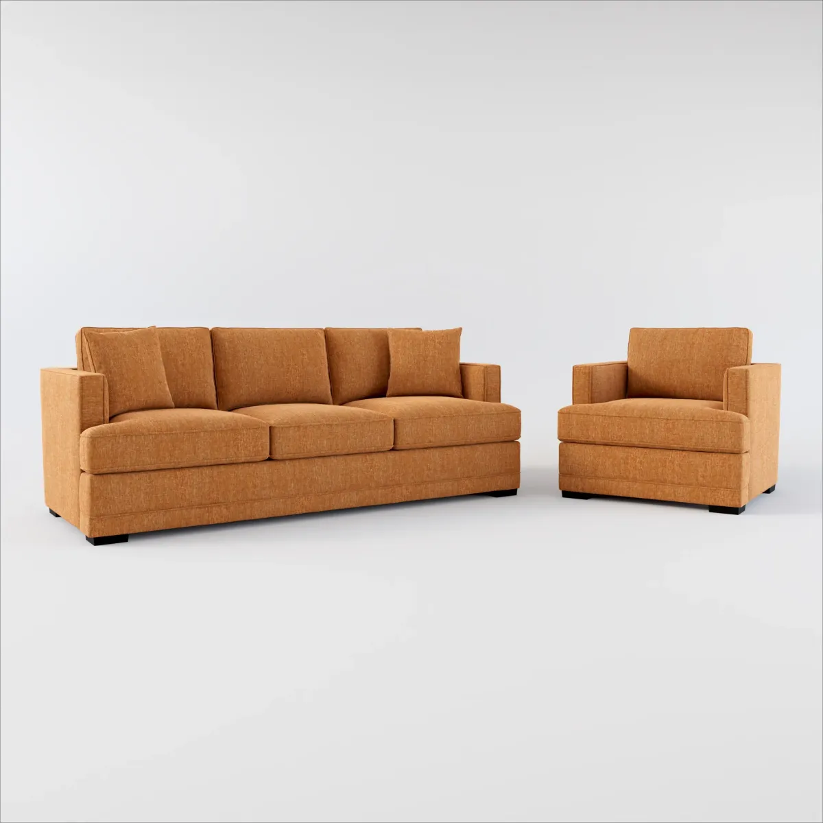 Pembroke Hybrid Comfort Sofa and Chair Set - Contessa Ginger