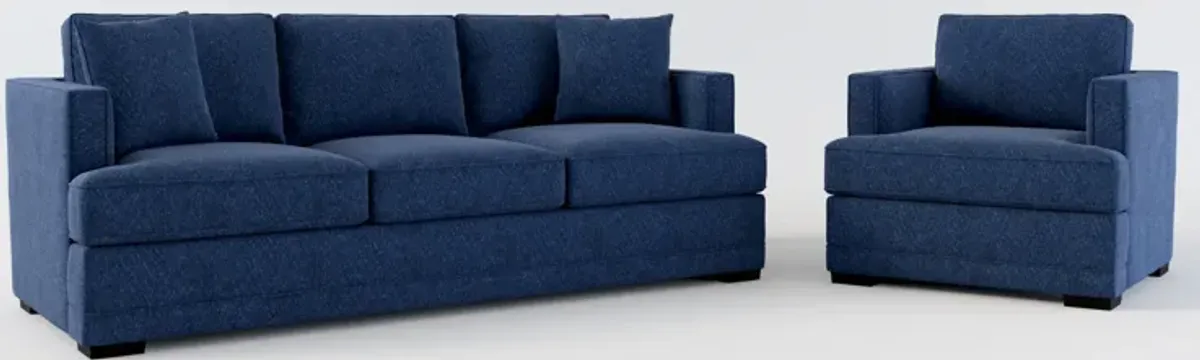 Pembroke Hybrid Comfort Sofa and Chair Set - Oslo Navy