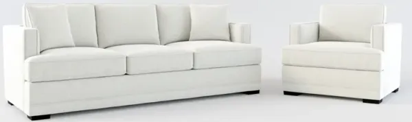Pembroke Hybrid Comfort Sofa and Chair Set - Oslo Snow
