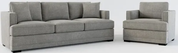 Pembroke Hybrid Comfort Sofa and Chair Set - Living Large Charcoal