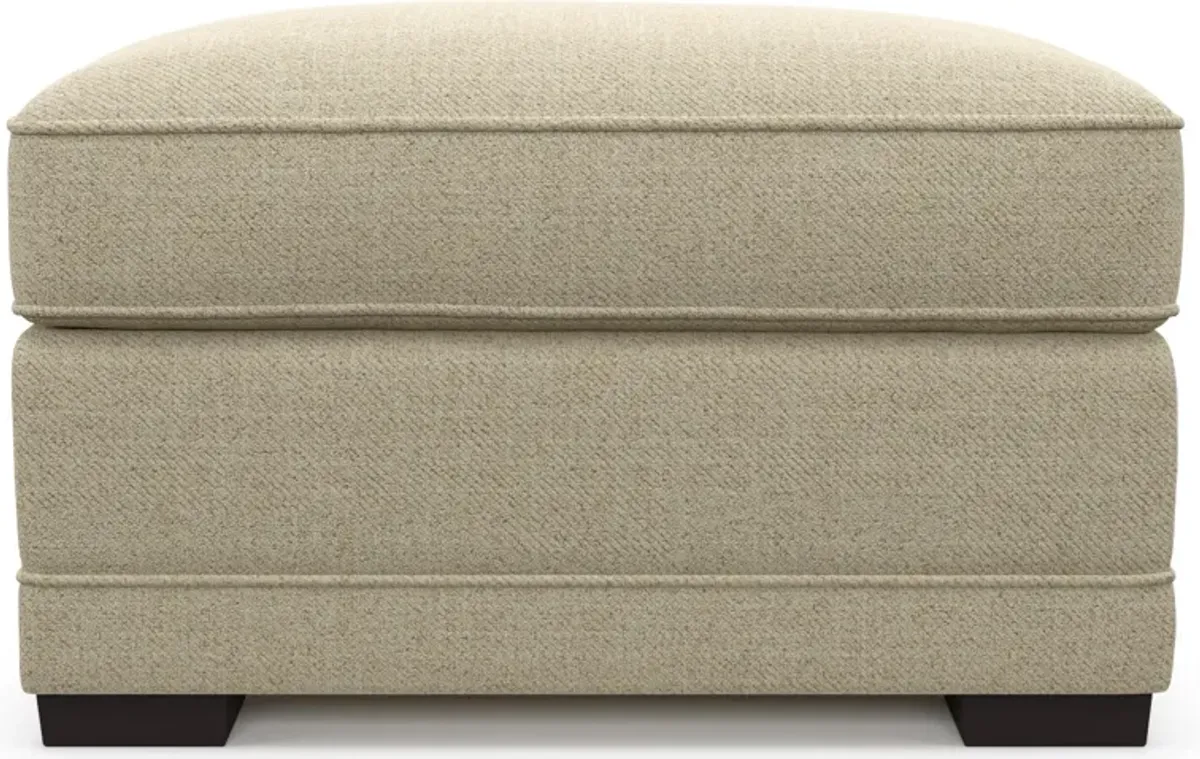 Pembroke Foam Comfort Ottoman - Broderick Sand