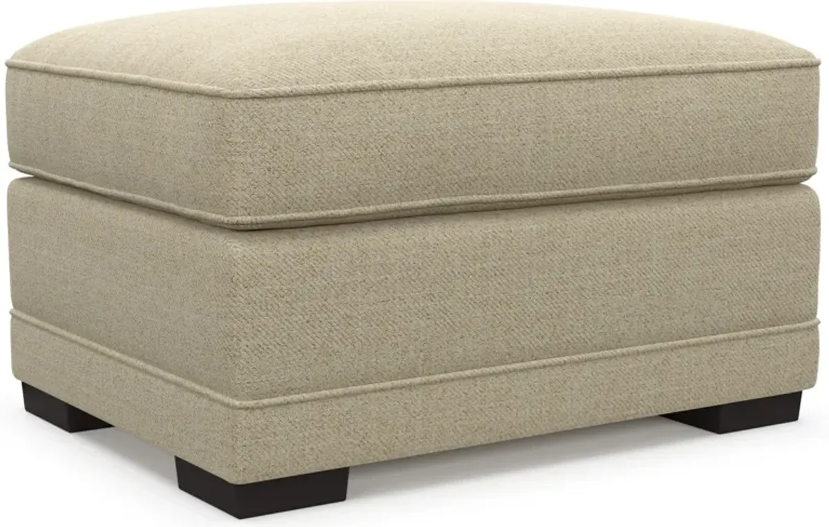 Pembroke Foam Comfort Ottoman - Broderick Sand