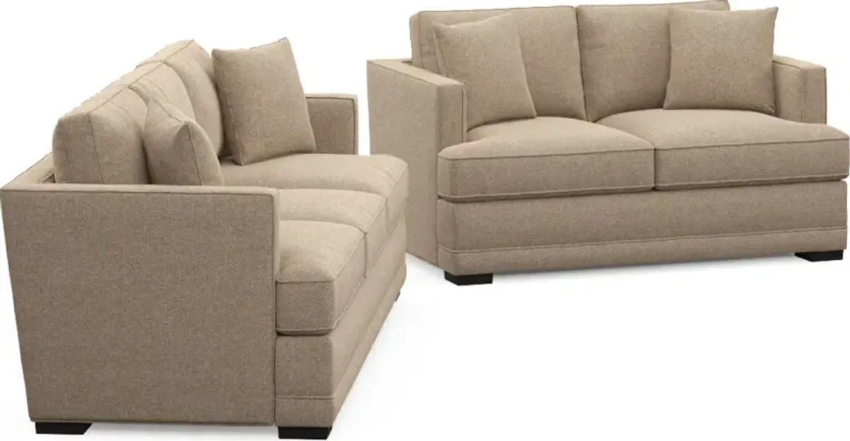 Pembroke Foam Comfort Sofa and Loveseat Set - Liv Wicker