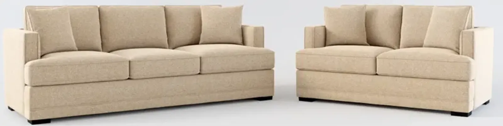 Pembroke Foam Comfort Sofa and Loveseat Set - Liv Wicker