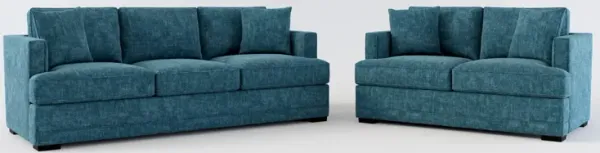 Pembroke Foam Comfort Sofa and Loveseat Set - Argo Tropic