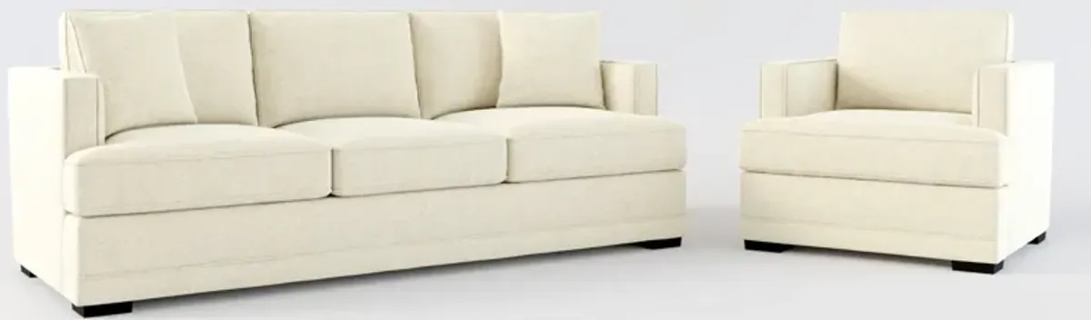 Pembroke Foam Comfort Sofa and Chair Set - Bridger Shell