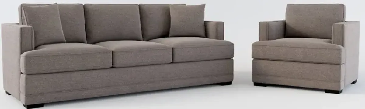 Pembroke Foam Comfort Sofa and Chair Set - Presidio Steel