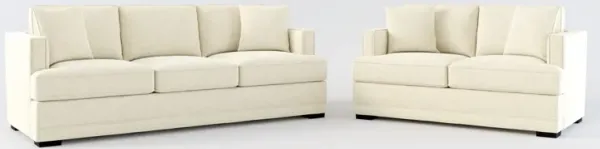 Pembroke Hybrid Comfort Sofa and Loveseat Set - Bridger Shell