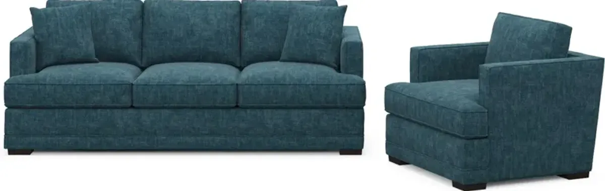 Pembroke Hybrid Comfort Sofa and Chair Set - Argo Tropic