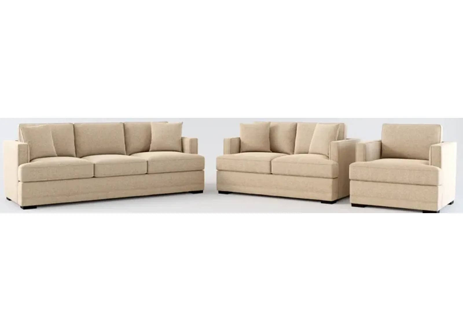 Pembroke Hybrid Comfort Sofa, Loveseat, and Chair Set - Liv Wicker