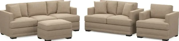 Pembroke Hybrid Comfort Sofa, Loveseat, Chair, and Ottoman Set - Liv Wicker