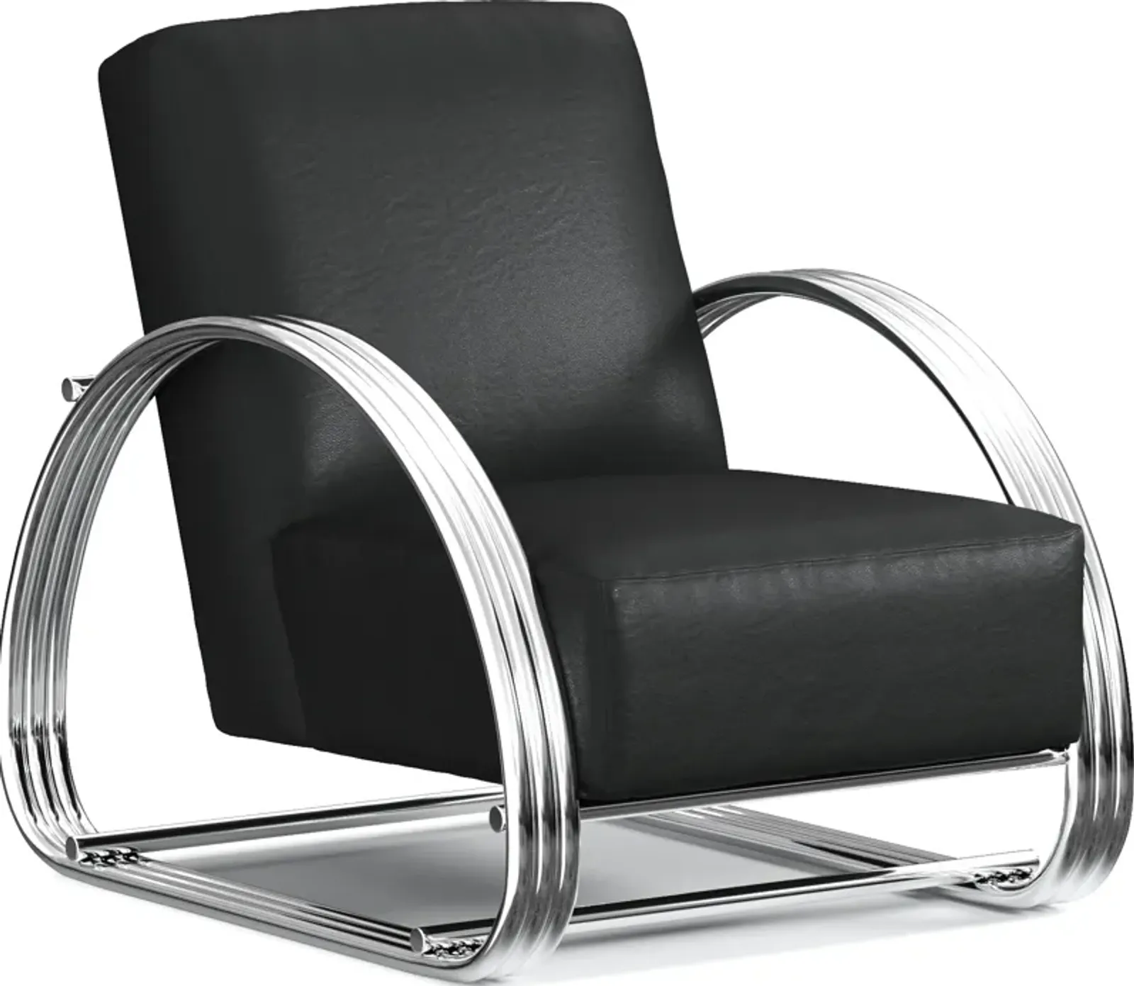 Beal Leather Accent Chair - Siena Black