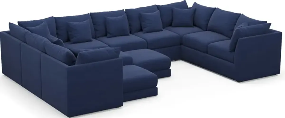 Nest Foam Comfort 9-Piece Large Pit Sectional - Abington Indigo