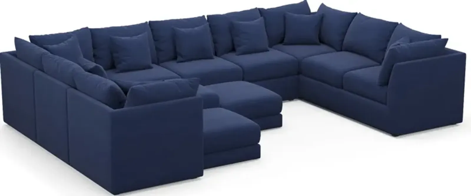 Nest Foam Comfort 9-Piece Large Pit Sectional - Abington Indigo