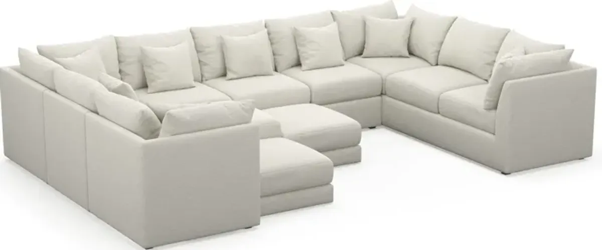 Nest Foam Comfort 9-Piece Large Pit Sectional - Living Large White