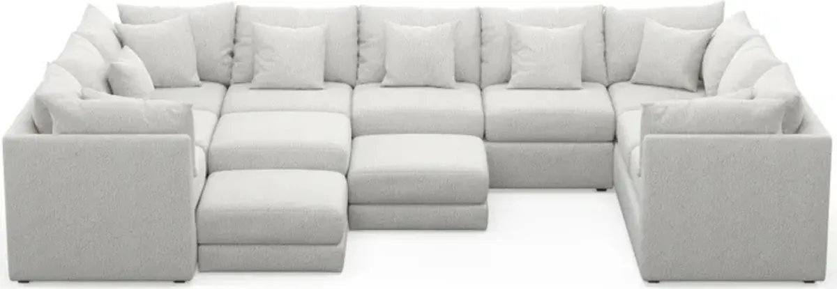 Nest Foam Comfort 9-Piece Large Pit Sectional - Bloke Snow