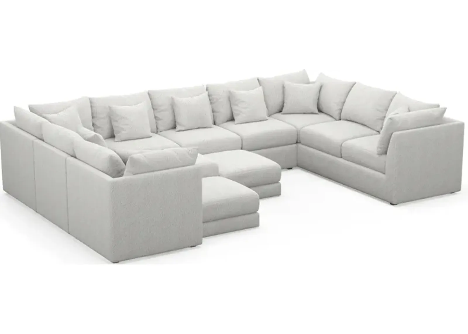 Nest Foam Comfort 9-Piece Large Pit Sectional - Bloke Snow