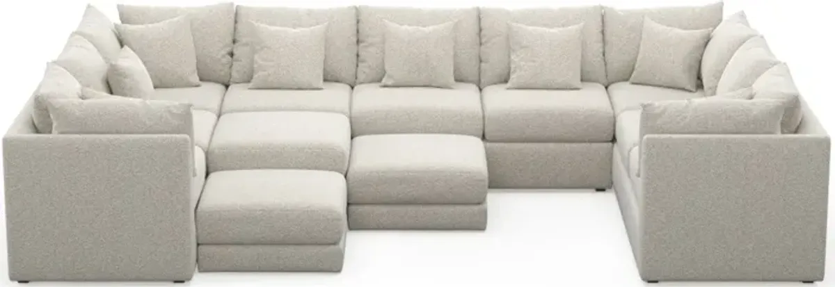 Nest Foam Comfort 9-Piece Large Pit Sectional - Muse Stone