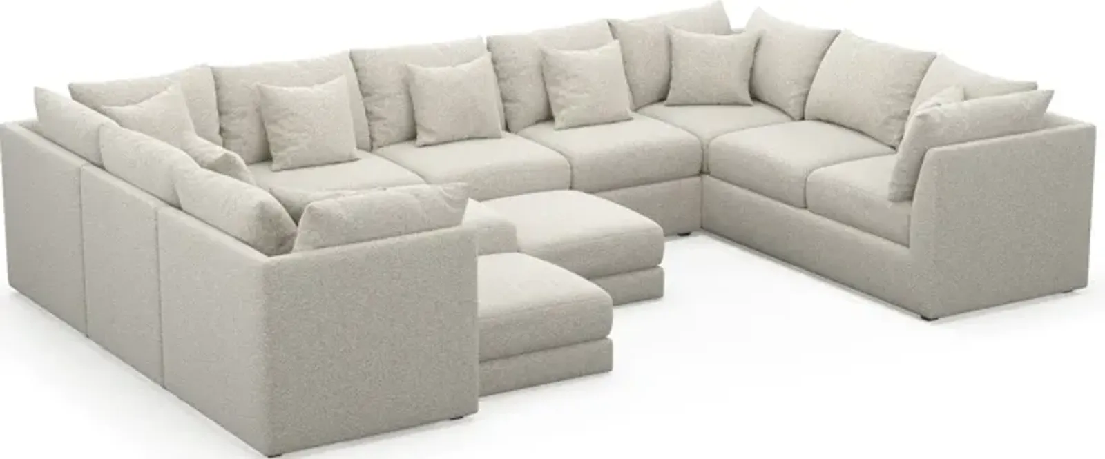 Nest Foam Comfort 9-Piece Large Pit Sectional - Muse Stone