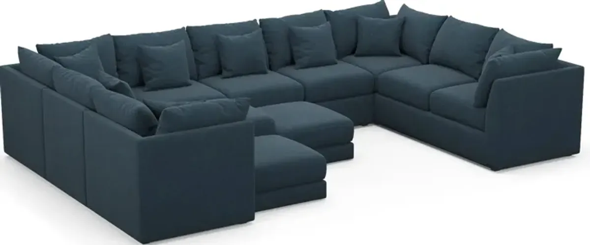 Nest Foam Comfort 9-Piece Large Pit Sectional - Broderick Indigo