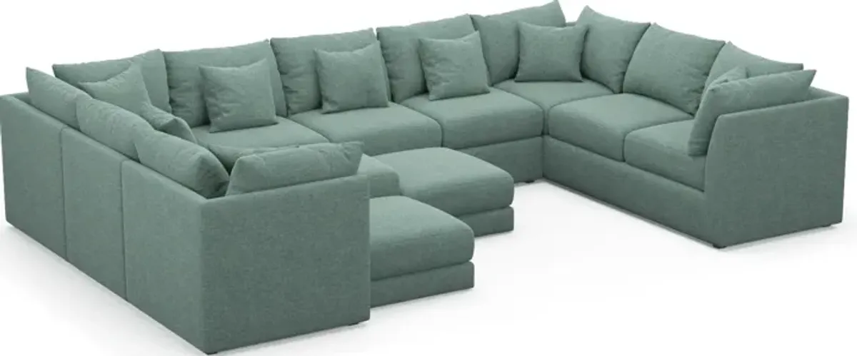 Nest Foam Comfort 9-Piece Large Pit Sectional - Bridger Jade