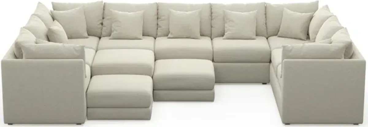 Nest Foam Comfort 9-Piece Large Pit Sectional - Liv Dove