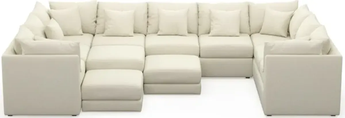 Nest Foam Comfort 9-Piece Large Pit Sectional - Fincher Ivory