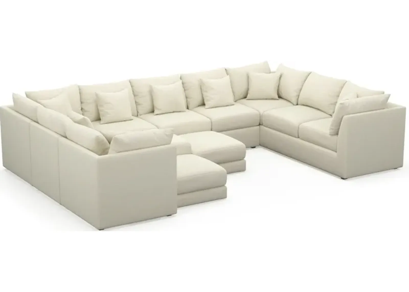 Nest Foam Comfort 9-Piece Large Pit Sectional - Fincher Ivory