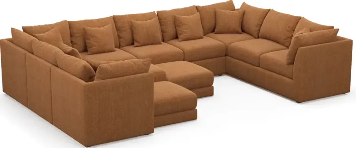 Nest Hybrid Comfort 9-Piece Large Pit Sectional - Contessa Ginger