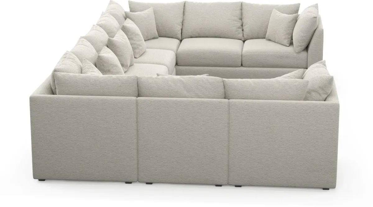 Nest Hybrid Comfort 9-Piece Large Pit Sectional - Everton Grey